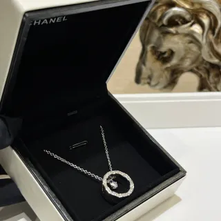 Chanel Pavé Circular Pendant Necklace