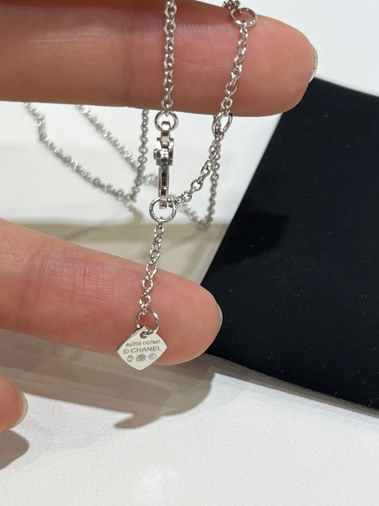Chanel Pavé Circular Pendant Necklace 2