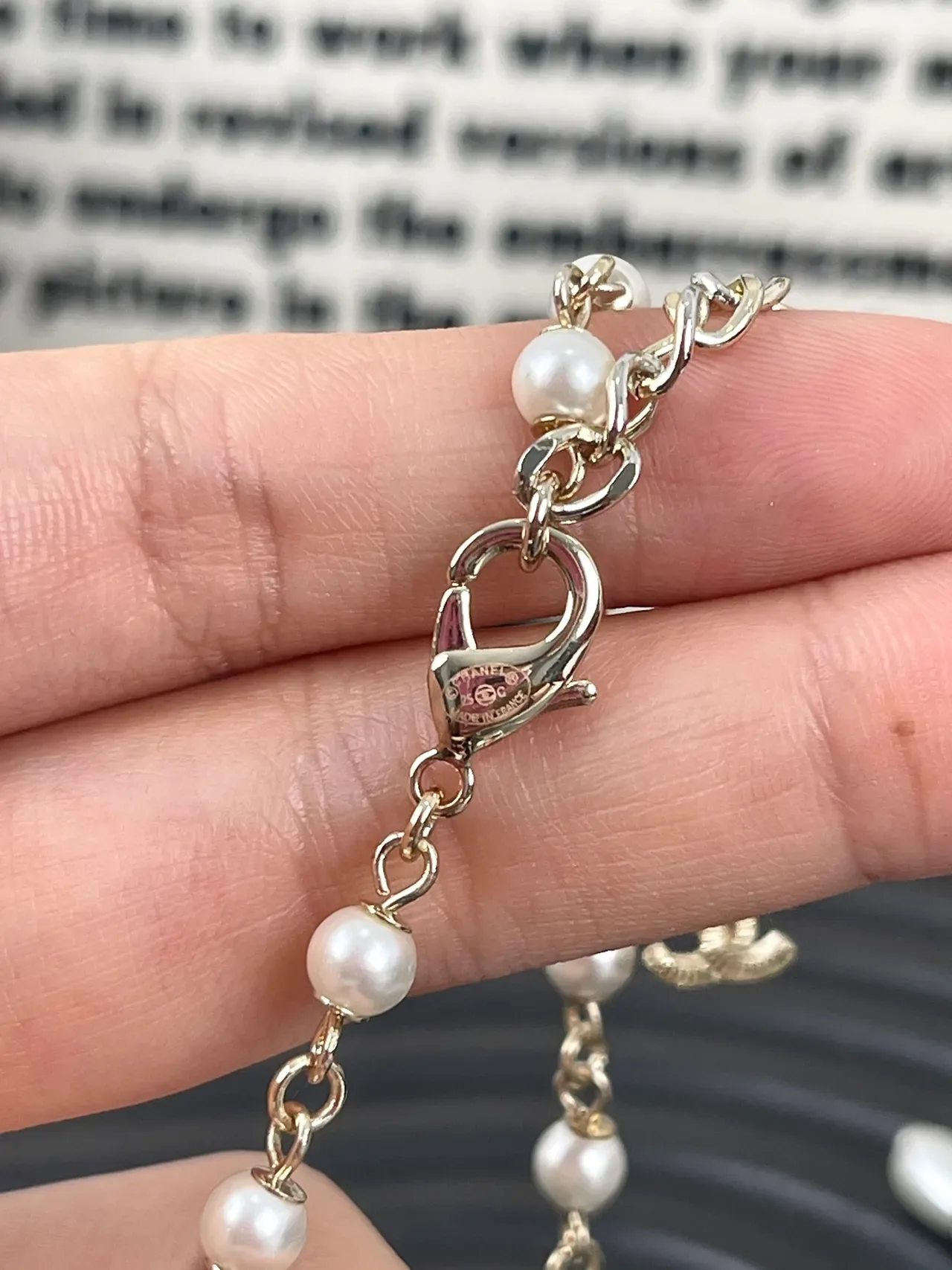 Chanel Pérola e CC Logo Star Charm Colar Multicamadas 2