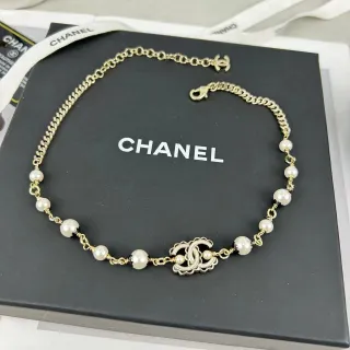Chanel Pearl Bracelet Gold White Curb Chain Cultured Pearls Bracelet