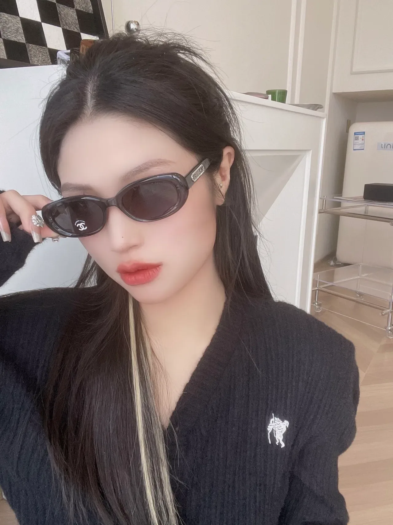 Chanel Petite Oval Pink Acetate Brown Gradient Sunglasses 6