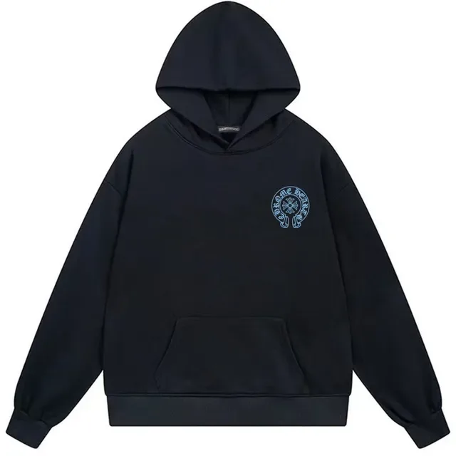 Chrome Hearts Black Blue Full-Zip Oversized Fit Hoodie 4