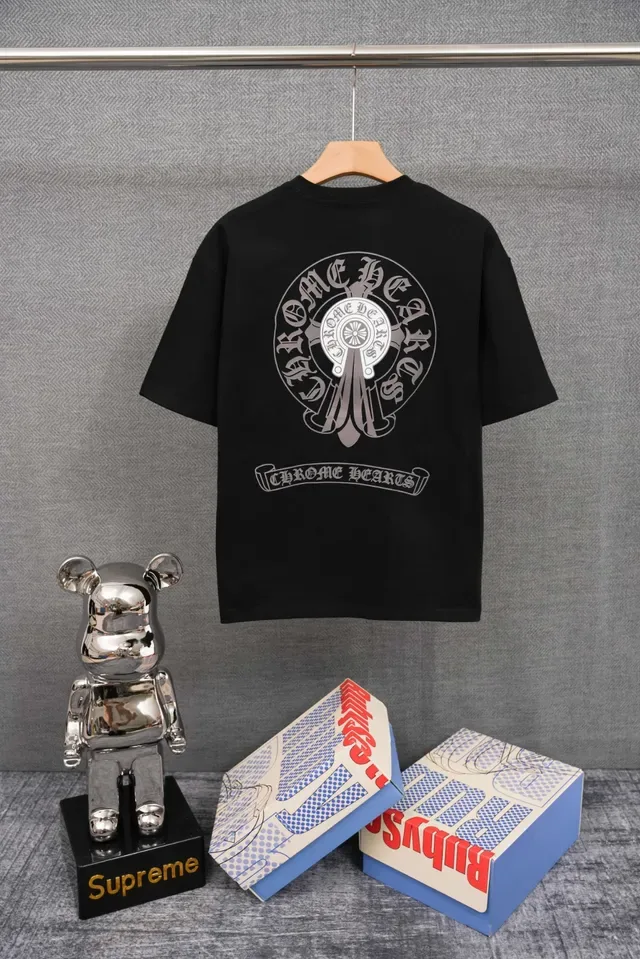 Chrome Hearts Crest Logo Black Oversized T-Shirt 4