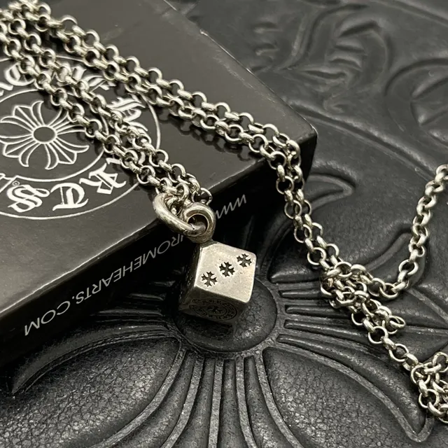 Chrome Hearts صليب مكعب قلادة سلسلة كرات 2