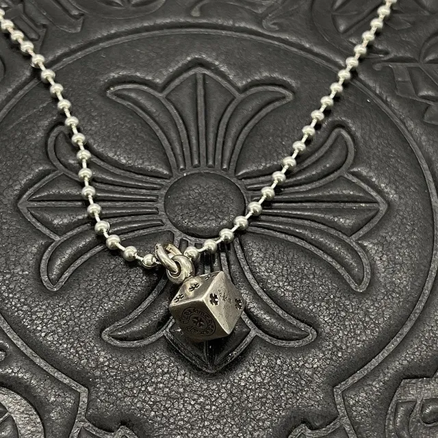 Chrome Hearts صليب مكعب قلادة سلسلة كرات 4