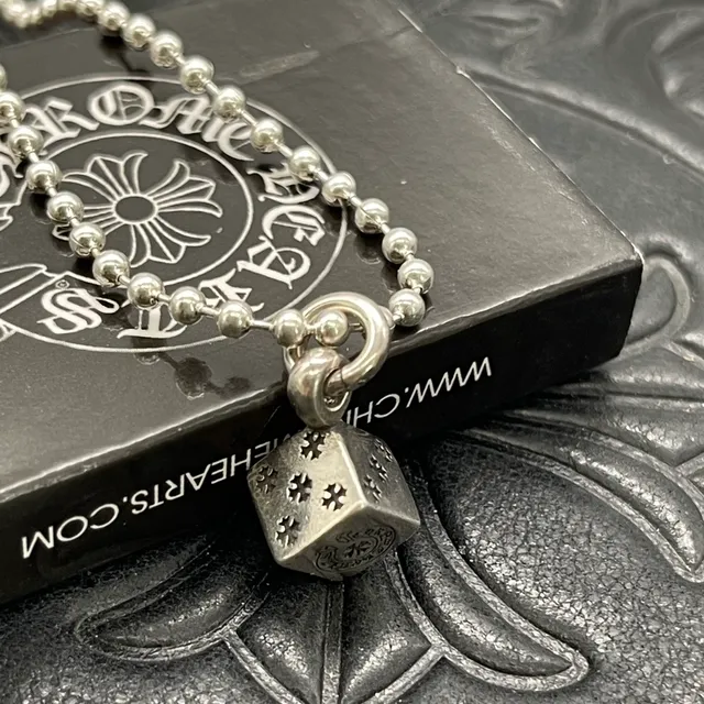 Chrome Hearts صليب مكعب قلادة سلسلة كرات 5