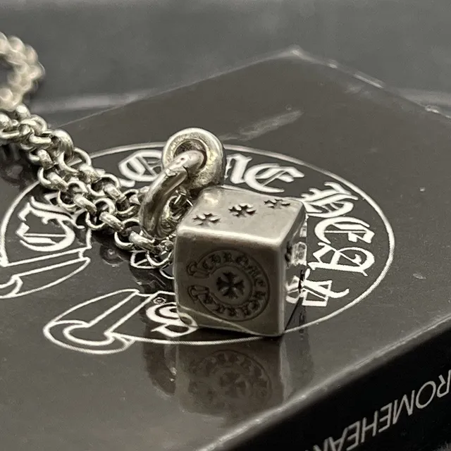 Chrome Hearts صليب مكعب قلادة سلسلة كرات 6