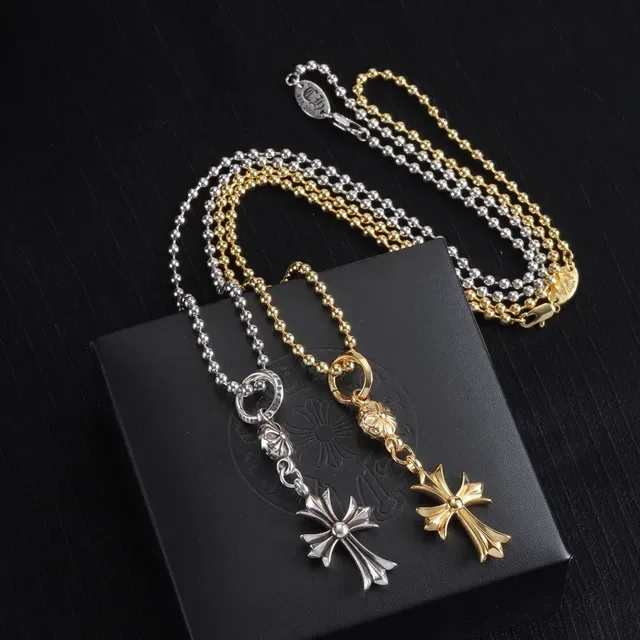 Chrome Hearts Cross Pendant Ball-Chain Necklace 6
