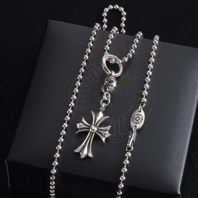 Chrome Hearts Cross Pendant Ball-Chain Necklace 7