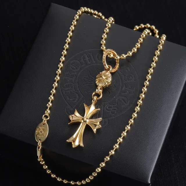 Chrome Hearts Cross Pendant Ball-Chain Necklace 8