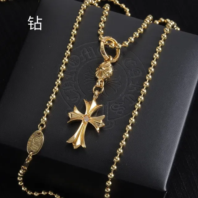 Chrome Hearts Cross Pendant Ball-Chain Necklace 9