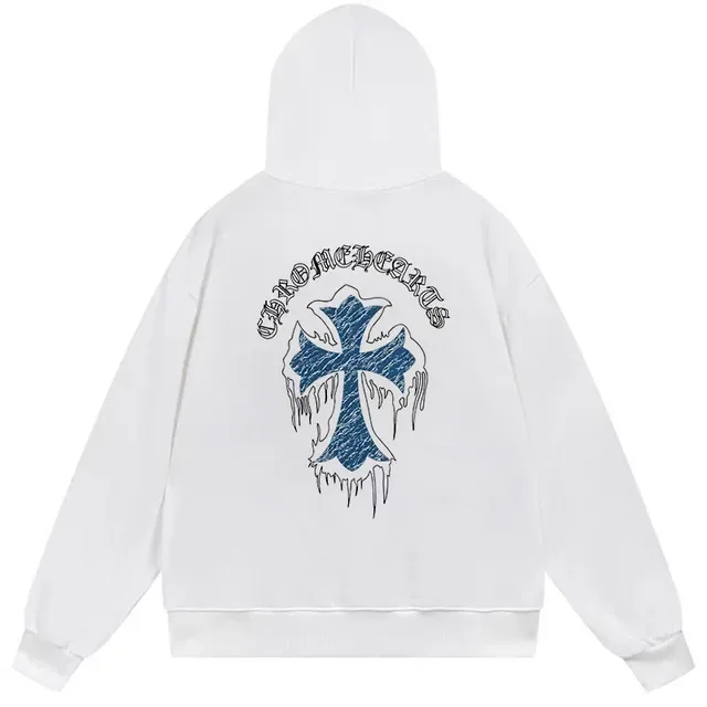 Chrome Hearts Graphic Cross Zip-Up Black Hoodie 2