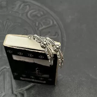 Chrome Hearts Silver Sculpted Metal Gothic Earrings 5