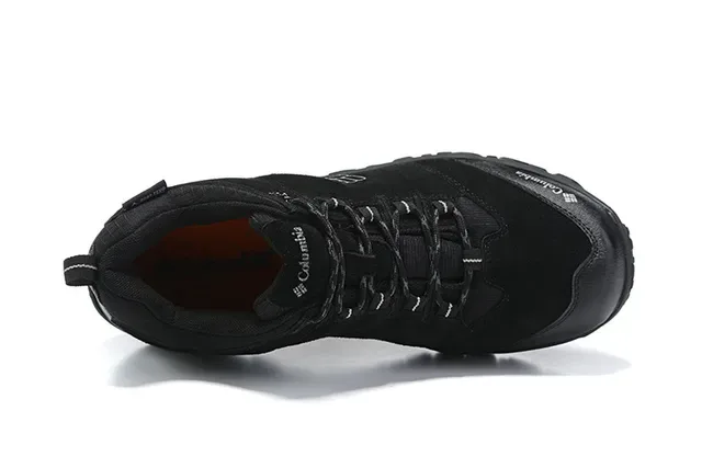 Columbia Black Gray Low-Cut Hiking Boot Synthetic Suede Upper Sneakers 5