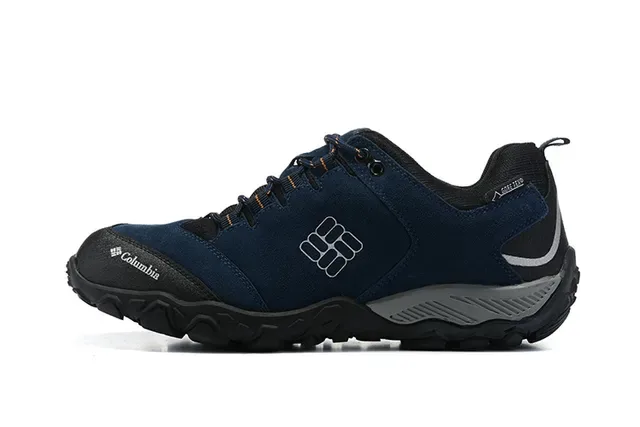 Columbia Black Gray Low-Cut Hiking Boot Synthetic Suede Upper Sneakers 15