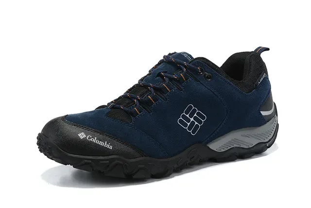 Columbia Black Gray Low-Cut Hiking Boot Synthetic Suede Upper Sneakers 16