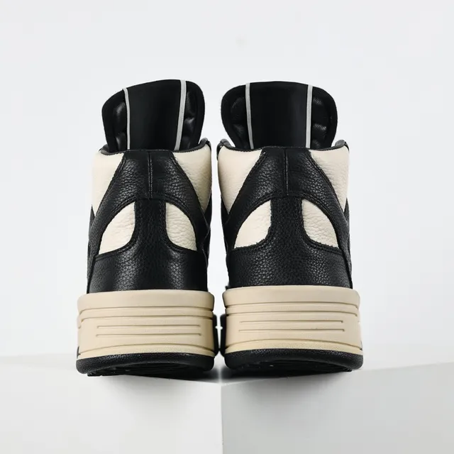 Converse Black Beige High-Top Textured Leather Lifestyle Sneakers 8