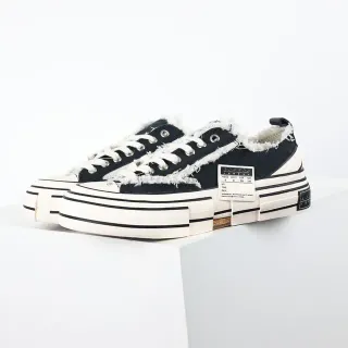 Converse Black White Deconstructed Frayed Collar Lifestyle Sneakers