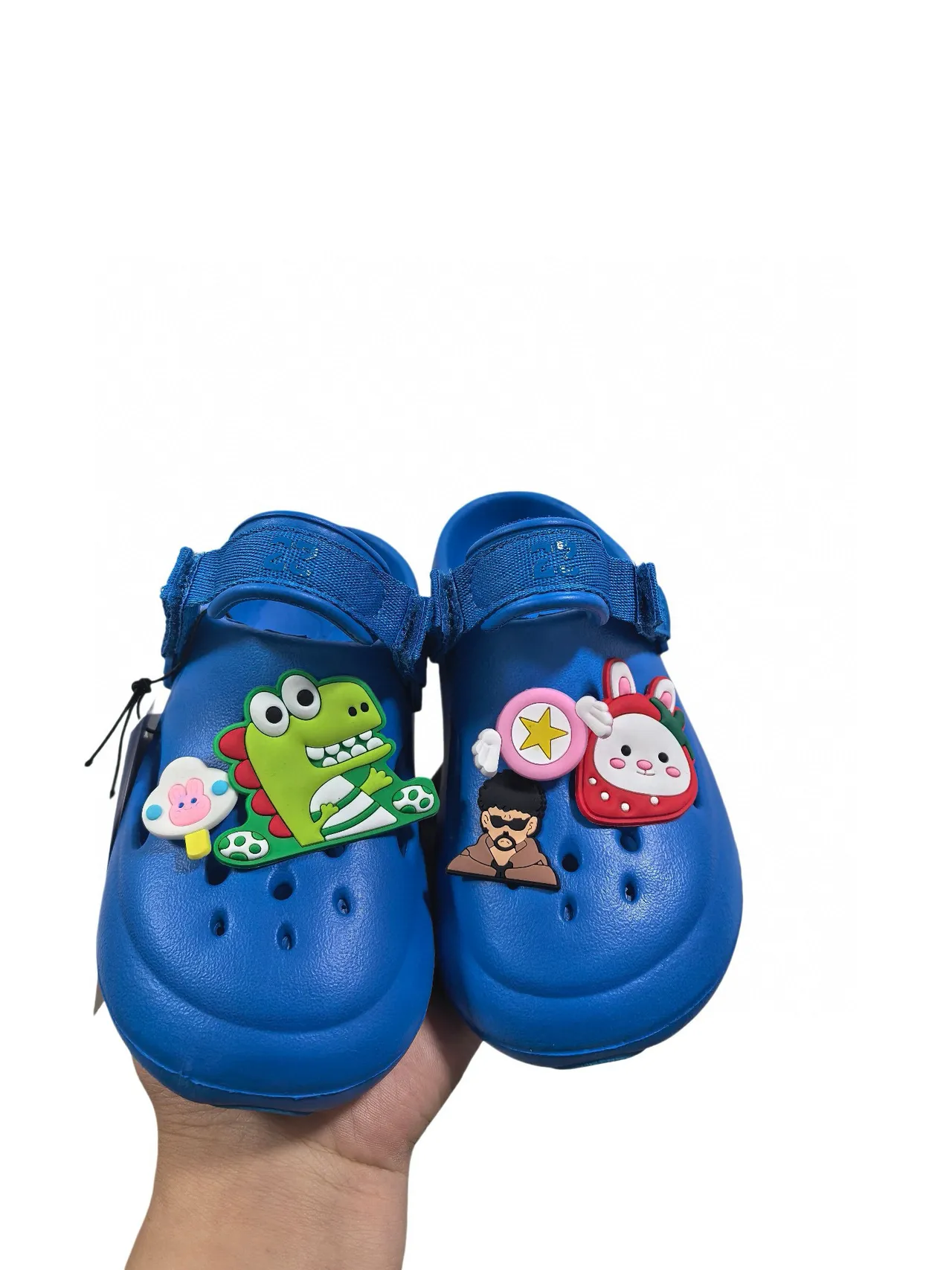 Crocs Beige Noir Mousse Moulée Lanière Ajustable Sabot 12