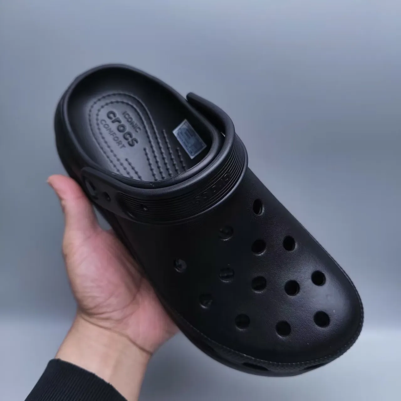 Crocs Classic Clog Black Molded Foam Platform Clog 2