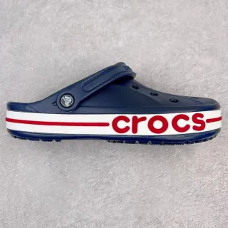 Crocs Classic Clog Navy White Red Logo Clogs