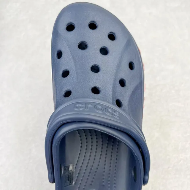 Crocs Classic Clog Navy White Red Logo Clogs 4