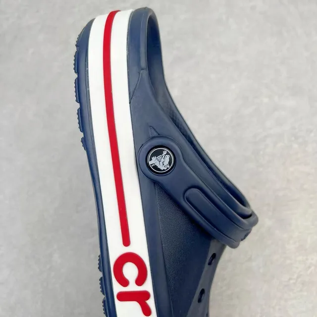 Crocs Classic Clog Navy White Red Logo Clogs 6
