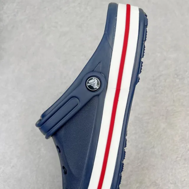 Crocs Classic Clog Navy White Red Logo Clogs 7
