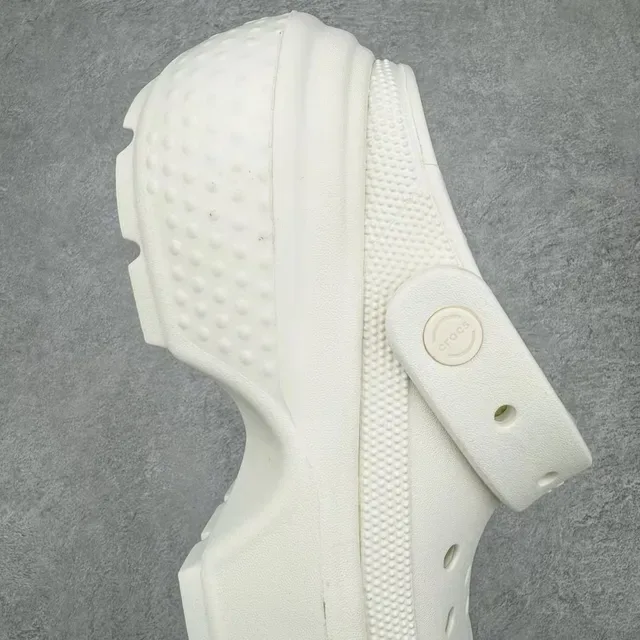 Crocs Zueco Blanco Suela Plataforma Superior Perforado 5