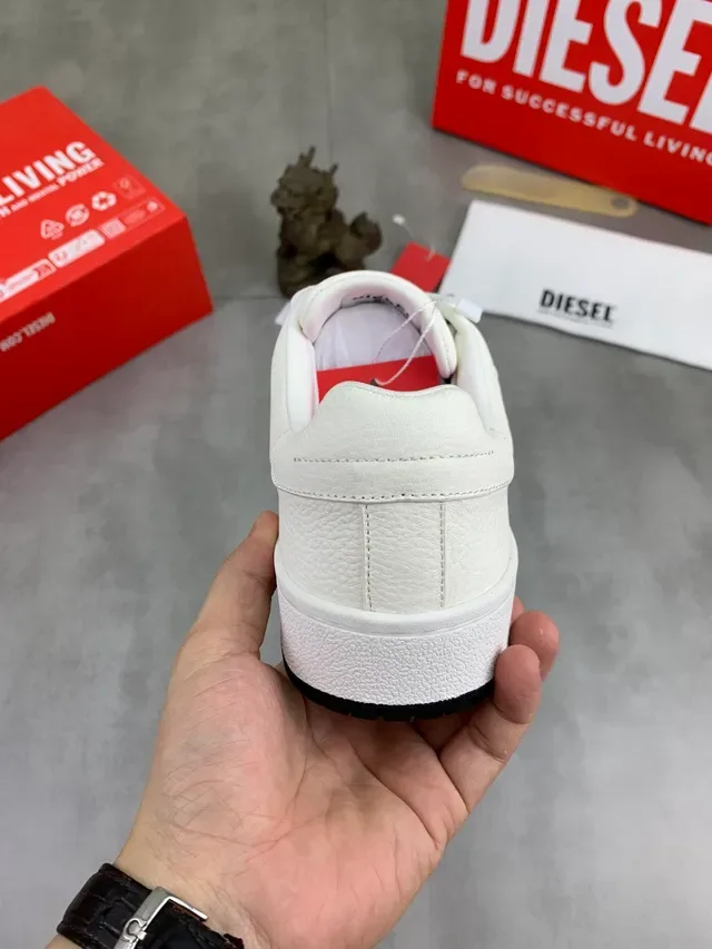 Diesel Off-White Embossed Leather Lifestyle Sneaker 3