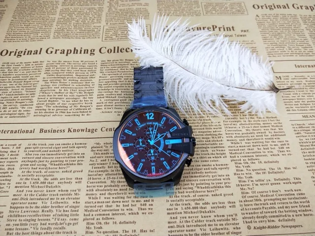 Montre Diesel Sport Orange Noir Boîtier Rond Oversized Cadran Bold 2