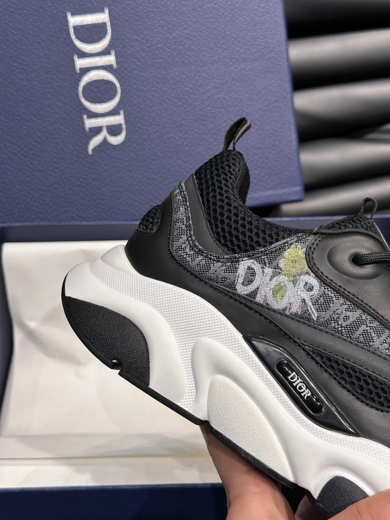 Dior B23 Black and White Chunky Sneakers 6
