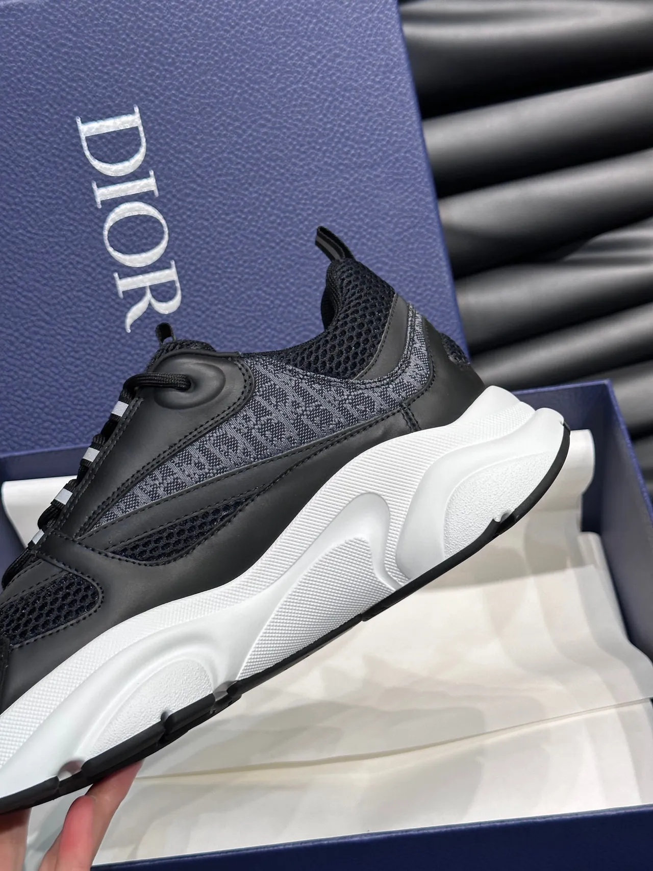 Dior B23 Black and White Chunky Sneakers 8