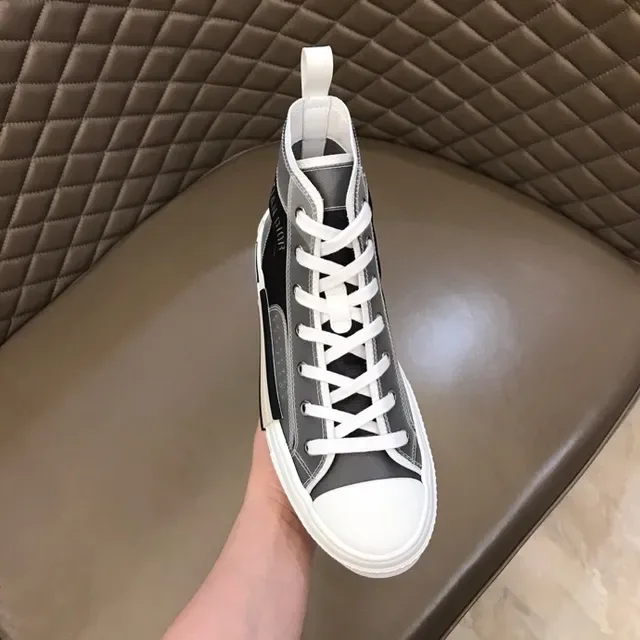 Dior B23 Black Gray High-Top Panelled Upper Lifestyle Sneakers 6