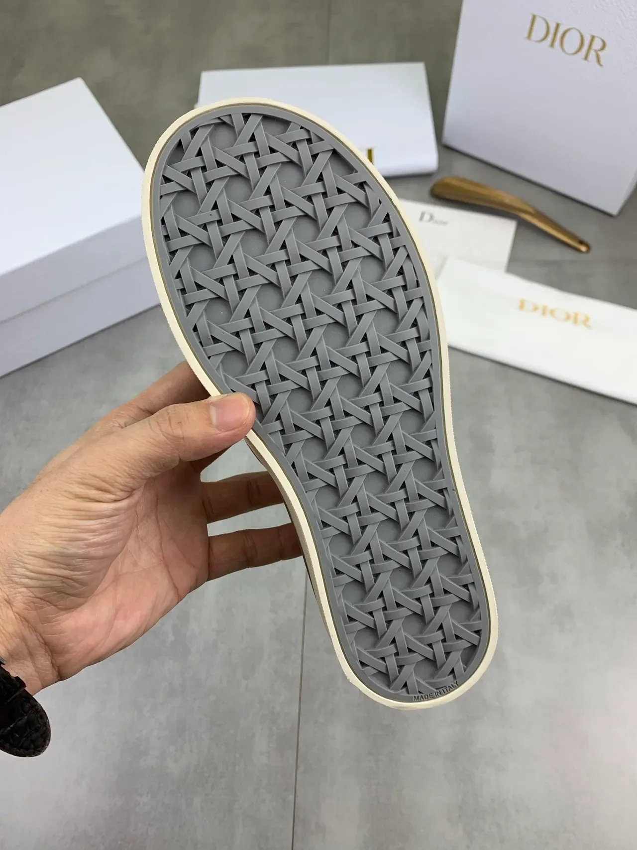 Dior B23 Monogram Gray Lifestyle Sneakers 3