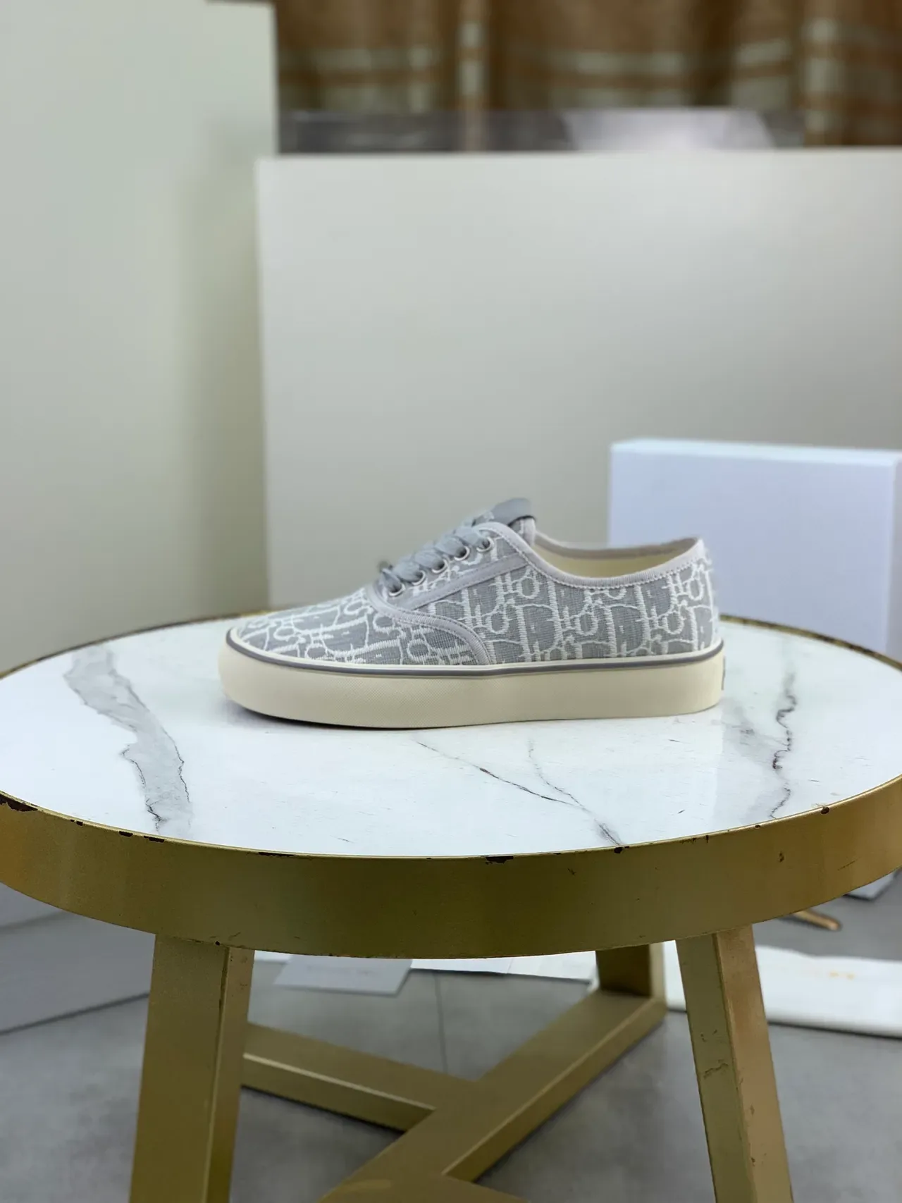 Dior B23 Monogram Gray Lifestyle Sneakers 5