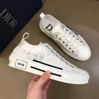 Dior B23 Monogram Mesh White and Black Lifestyle Sneakers