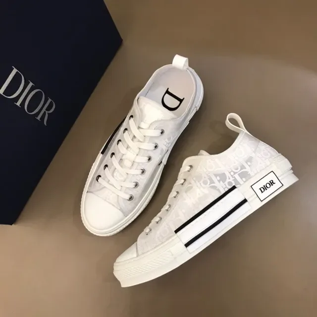 Dior B23 Monogram Mesh White and Black Lifestyle Sneakers 6