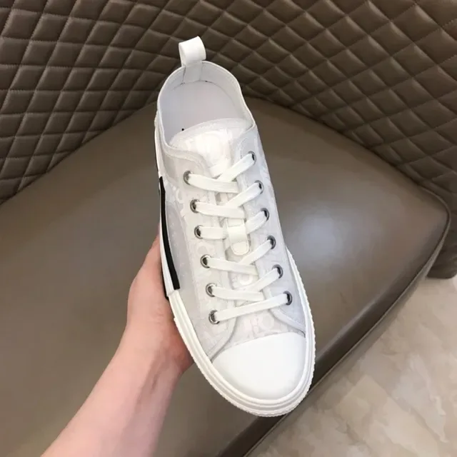 Dior B23 Monogram Mesh White and Black Lifestyle Sneakers 7
