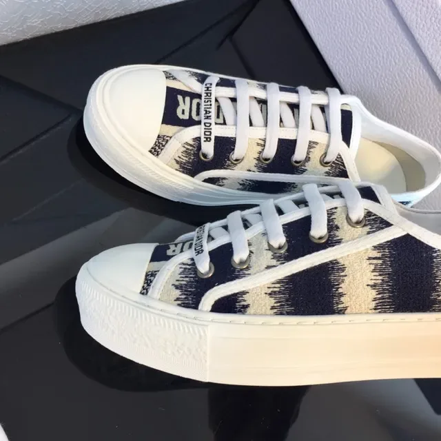 Dior B23 Navy Brushstroke Print Lifestyle Sneakers 8