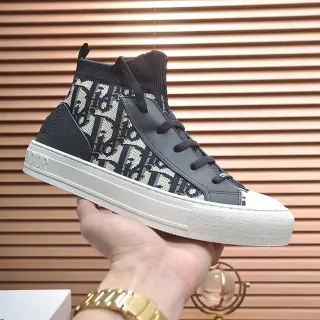 Dior B23 Oblique Monogram حذاء سنيكرز عالي الرباط للستايل