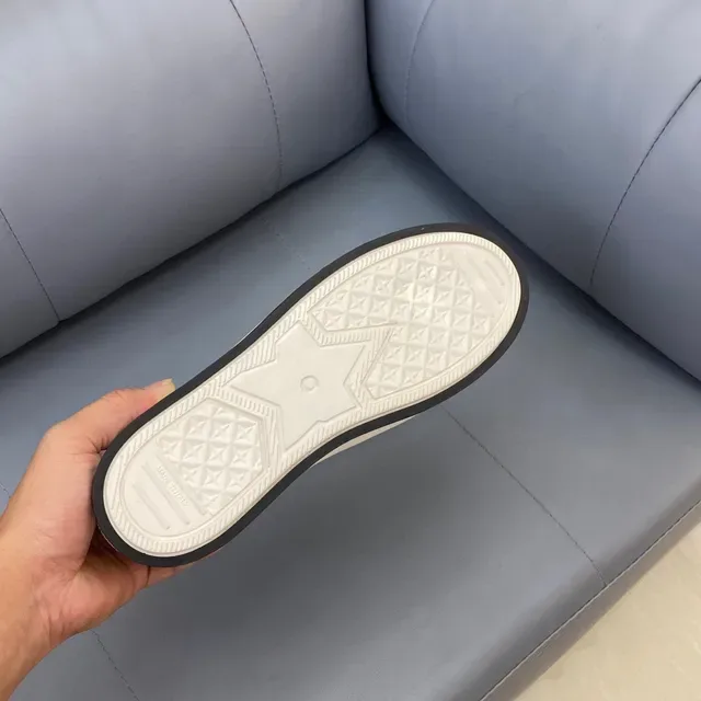 Dior B23 Printed Canvas Navy and Cream Lifestyle Sneakers 9