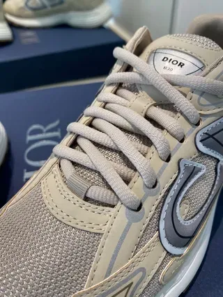 Dior B27 Beige and Gray Logo Panel Lifestyle Sneakers 7