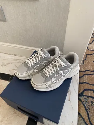 Dior B27 Off-White and Gray Lifestyle Sneakers 3