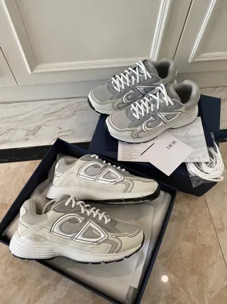 Dior B27 Off-White and Gray Lifestyle Sneakers 4