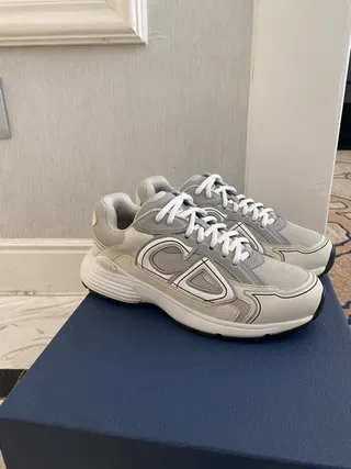 Dior B27 Off-White and Gray Lifestyle Sneakers 5