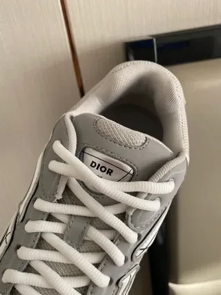 Dior B27 Off-White and Gray Lifestyle Sneakers 6