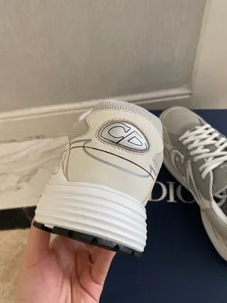 Dior B27 Off-White and Gray Lifestyle Sneakers 8