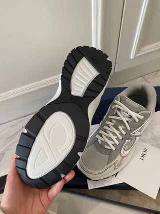 Dior B27 Off-White and Gray Lifestyle Sneakers 9