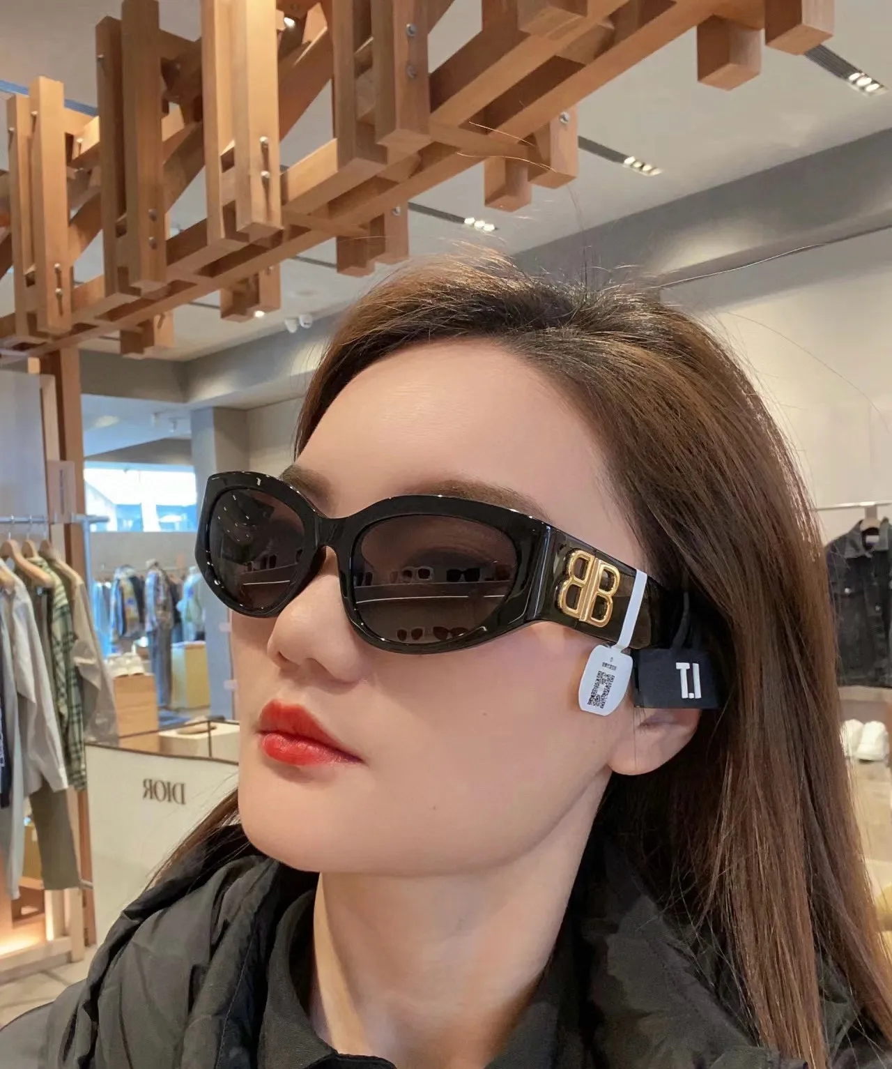 Dior B27 Oversized Cat-Eye Monogram Sunglasses 8